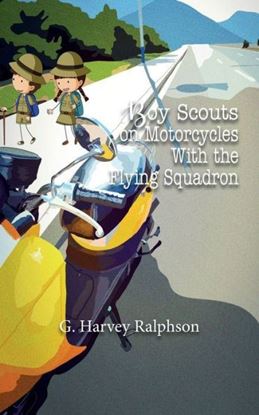Picture of Boy Scouts on Motorcycles With the Flying Squadron